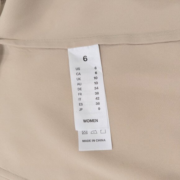 LILYSILK Wrap Tie Waist Blazer Blouse 6 "Light Apricot" Beige Mulberry Silk - Picture 11 of 14